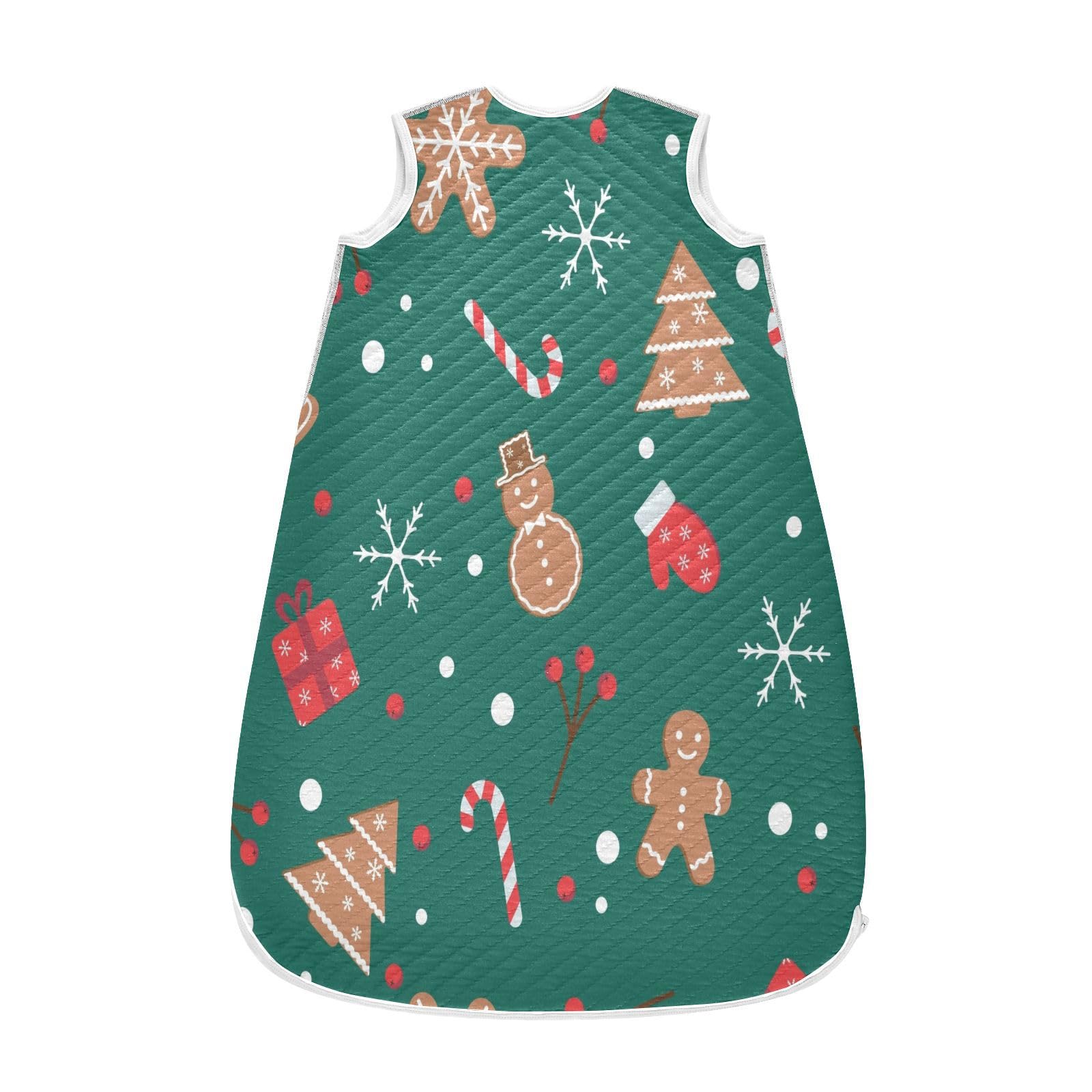 Kigai Christmas Cookie Baby Sleep Sack Wearable Blanket Sleeping Bag 2-Way Zipper Soft Swaddle Transition Sack