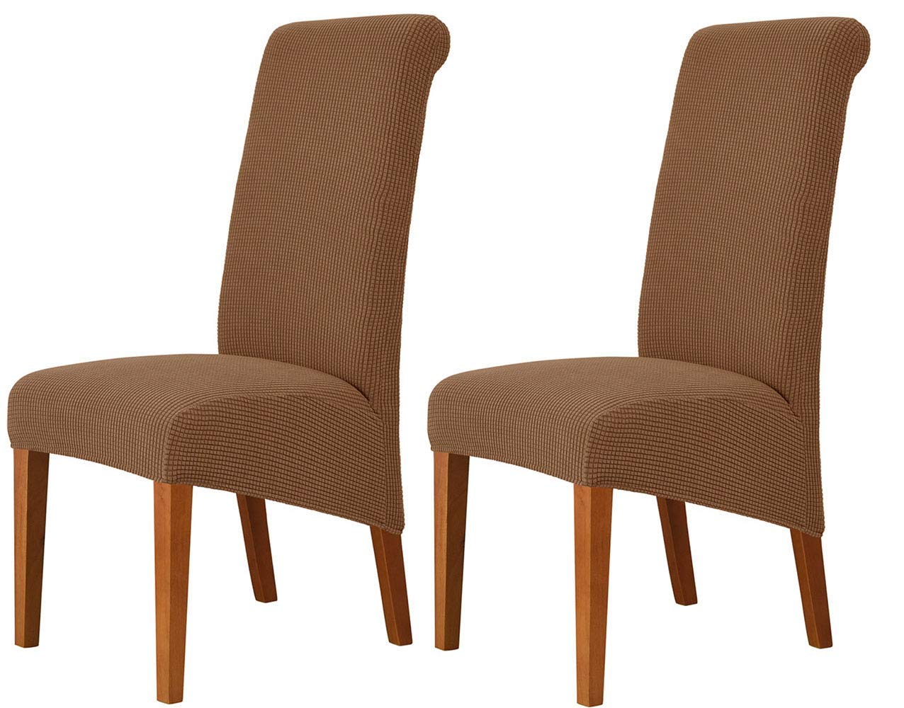 Deisy Dee Stretch XL/Oversized Soft Spandex Extra Large Dining Room Chair Covers for Kitchen Dining，Removable Washable Chair Protectors Slipcovers (