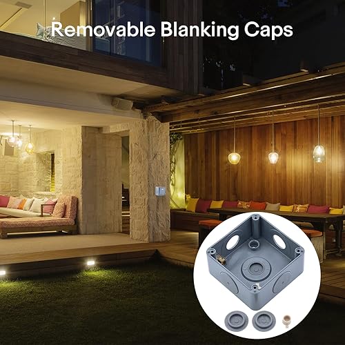 Miniatura 2 de NineLeaf 1 interruptor impermeable IP66, SPDT (un solo polo de doble lanzamiento), interruptor de luz individual de 1 banda de 2 vías para jardín al