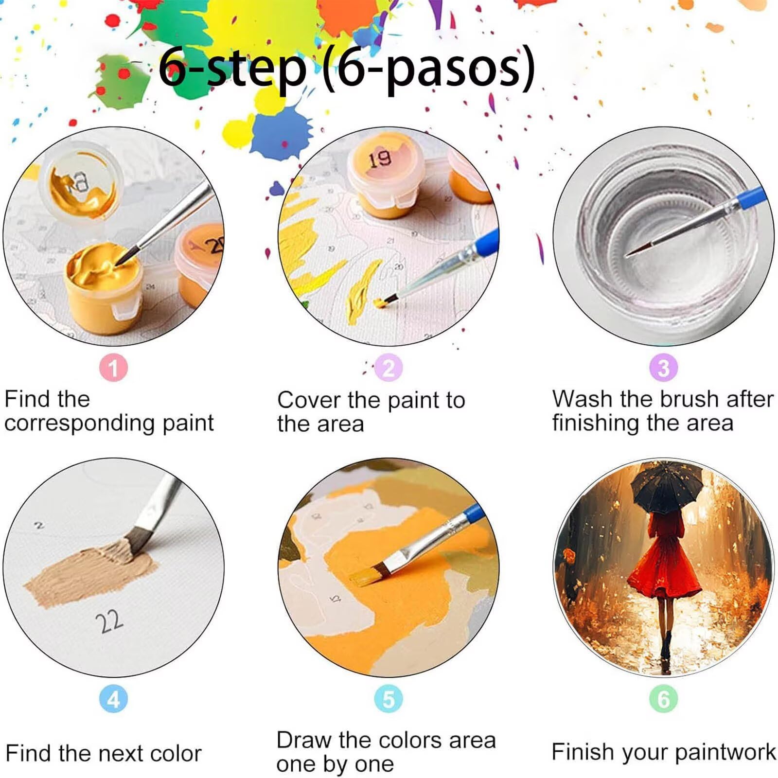 Pintar por Numeros Adultos Árbol, Pintar por Numeros Niños Kit Manualidades Adultos Mujer Cuadros para Pintar por Numeros Pintura Acrílico, Cuadros Decorativos Regalos Para Mujer 80X160cm 7w-3-7