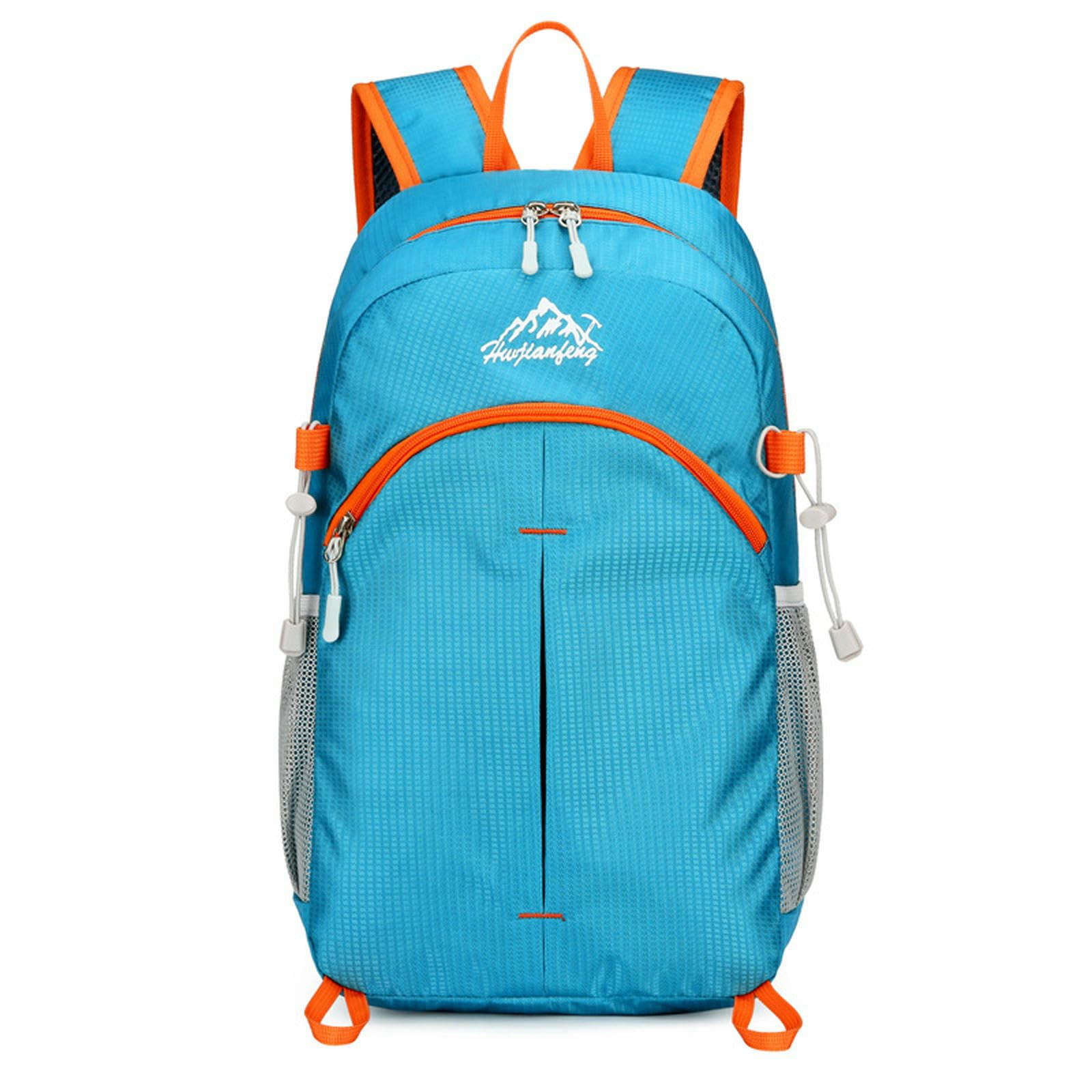 Zaino Pieghevole, Borsa Alpinistica, Sportiva di Viaggio, Grande capacità E Leggero-Blu Chiaro