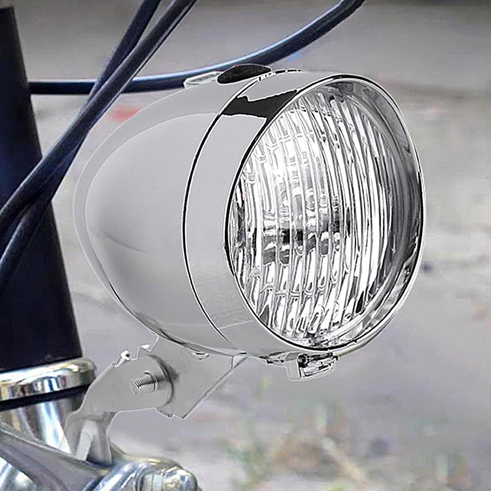 Illuminazione per bicicletta, Lampada Frontale Retro a 3 LED, Strumento Luminoso Impermeabile per la Guida di Notte, Ciclismo, Scooter, Accessorio da Esterno Compatto, Design Facile da Installare