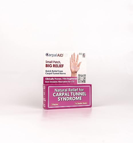 Parche para alivio del túnel carpiano, tecnología revolucionaria patentada, adhesivo médico clínicamente probado que proporciona alivio para el