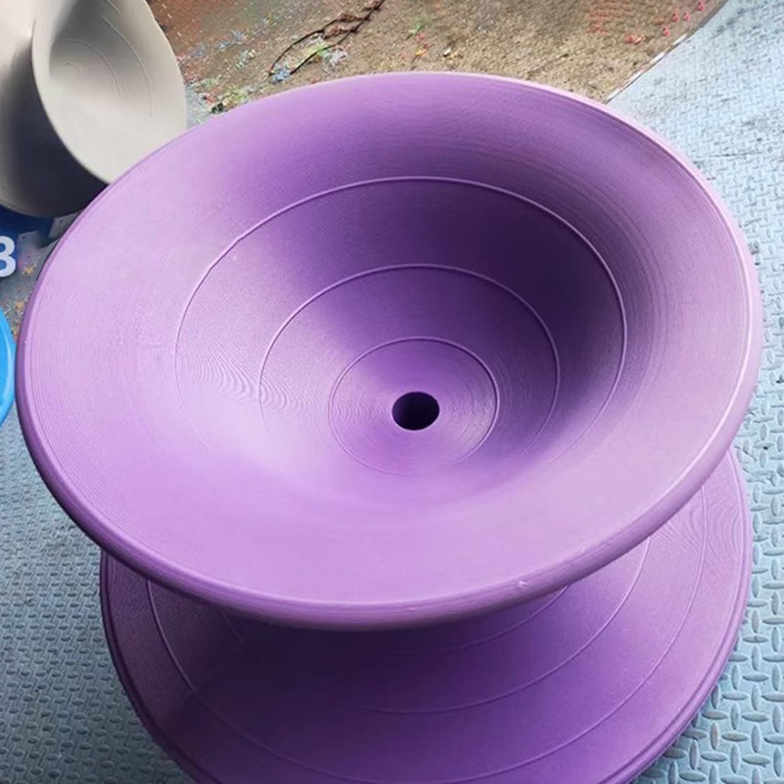 Patio Garden Kids Swivel Chair - Outdoor Indoor Sit and Spin Gyro Spinning Chair, Non Slip Small Play Sensory Chair, Farm Kids Desk Stool (Color : Purple)