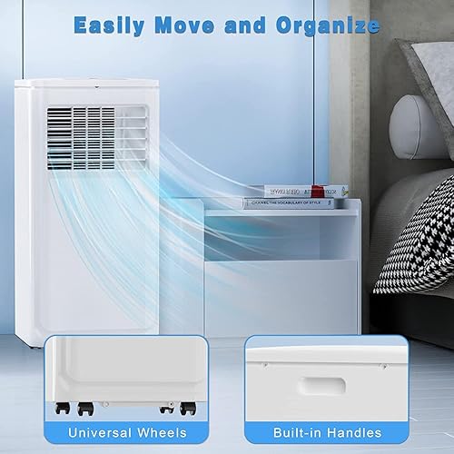 Miniatura 8 de OFIKA Aire acondicionado portátil para interiores de 10000 BTU, unidad de CA portátil para habitaciones de hasta 350 pies cuadrados, aire