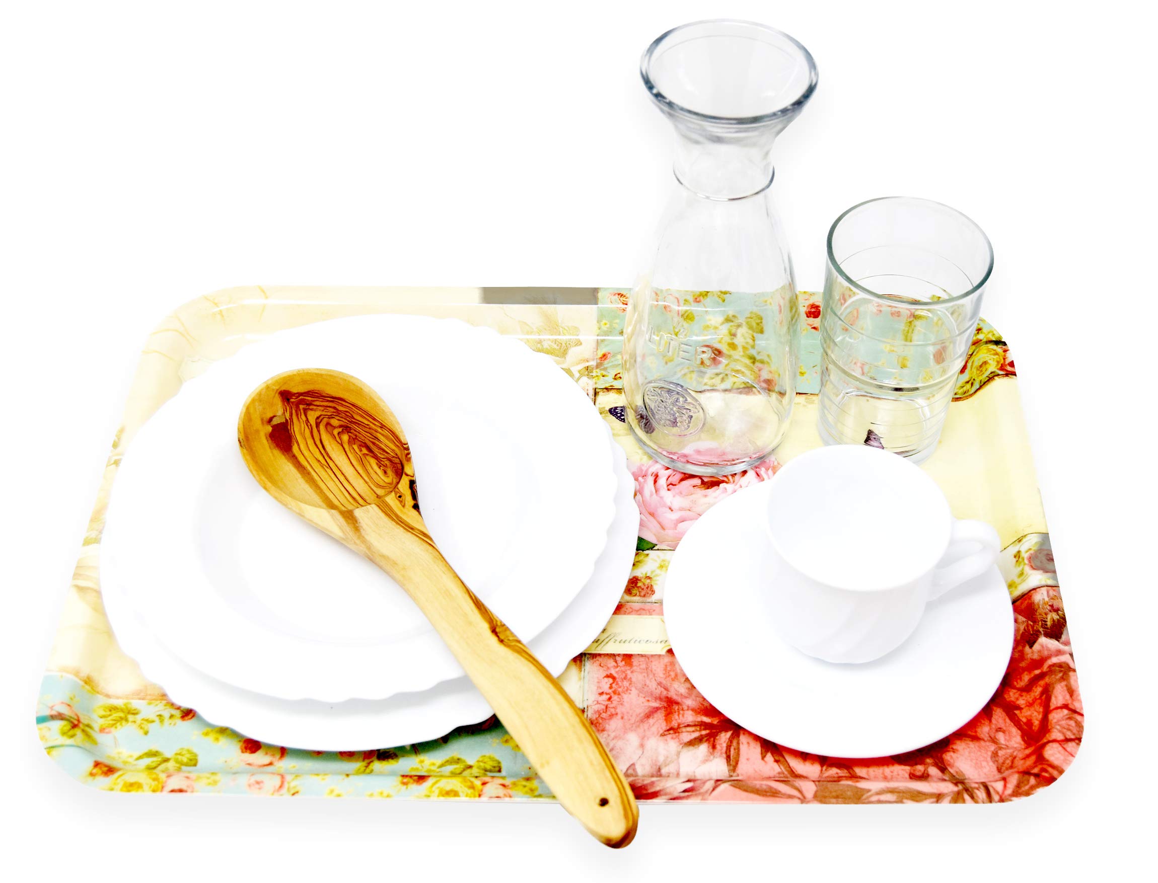 Vassoio Rettangolare In Melammina Con Motivo Bacche - 31x23 Cm, Plastica Alimentare, Lavabile - Foto 10