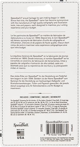 Vista 13 de Speedball Juego de bolígrafos oblicuos: 1 portalápices con 4 puntas, 2 puntos para bolígrafo