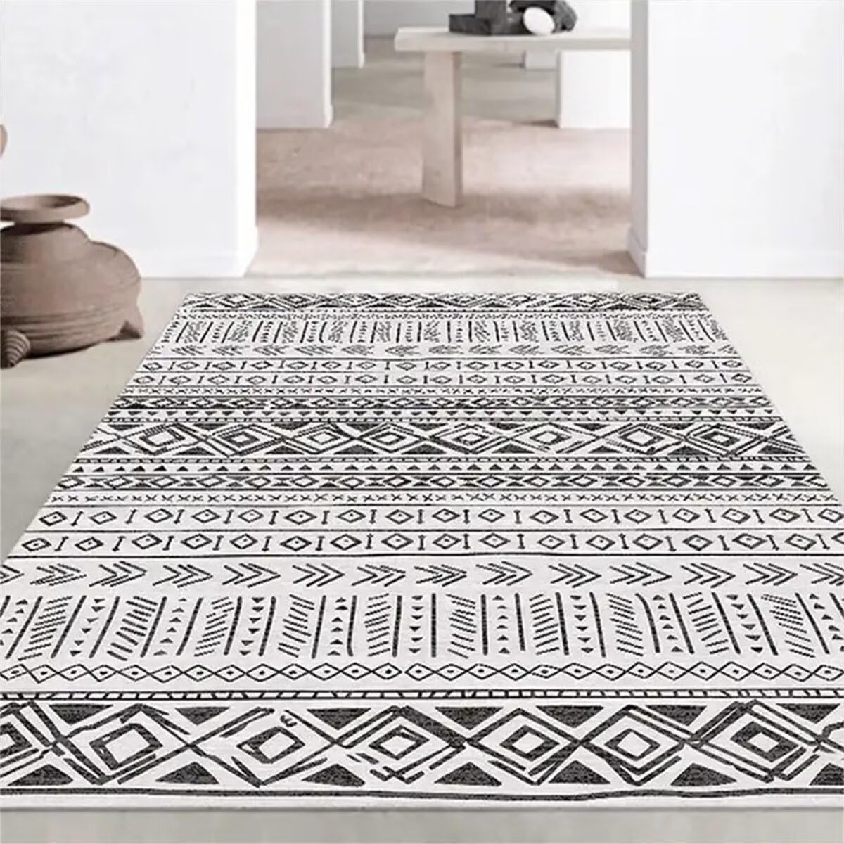 Tapis de salon facile d'entretien gris 80x120 pour un intérieur propre