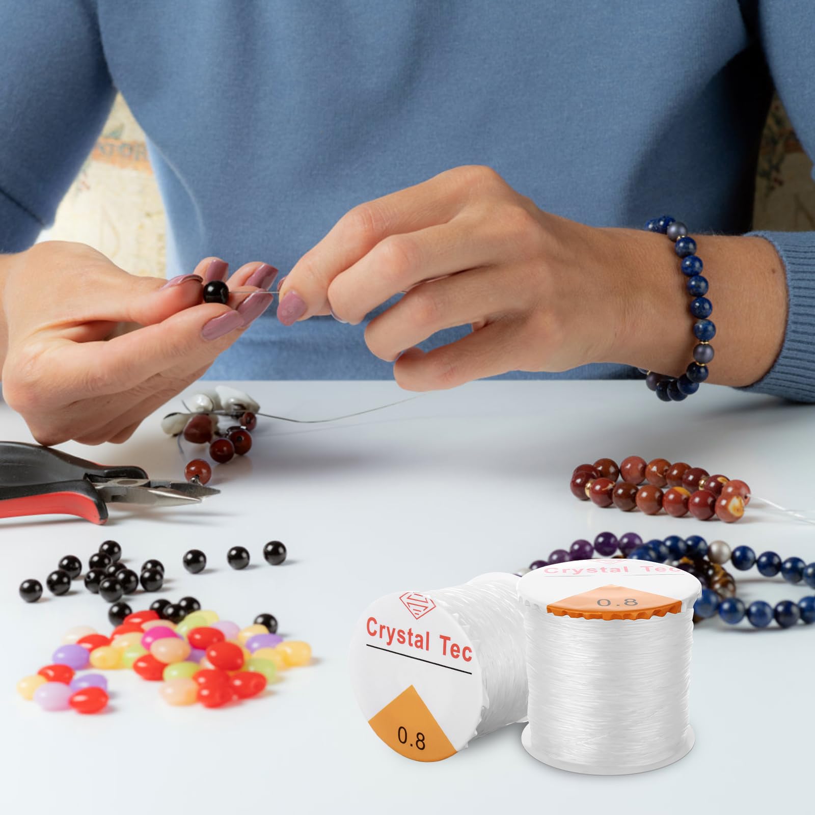 10 Rotoli Di Corde Elastiche Per Perline Da 10,0 M, Collane - Foto 6
