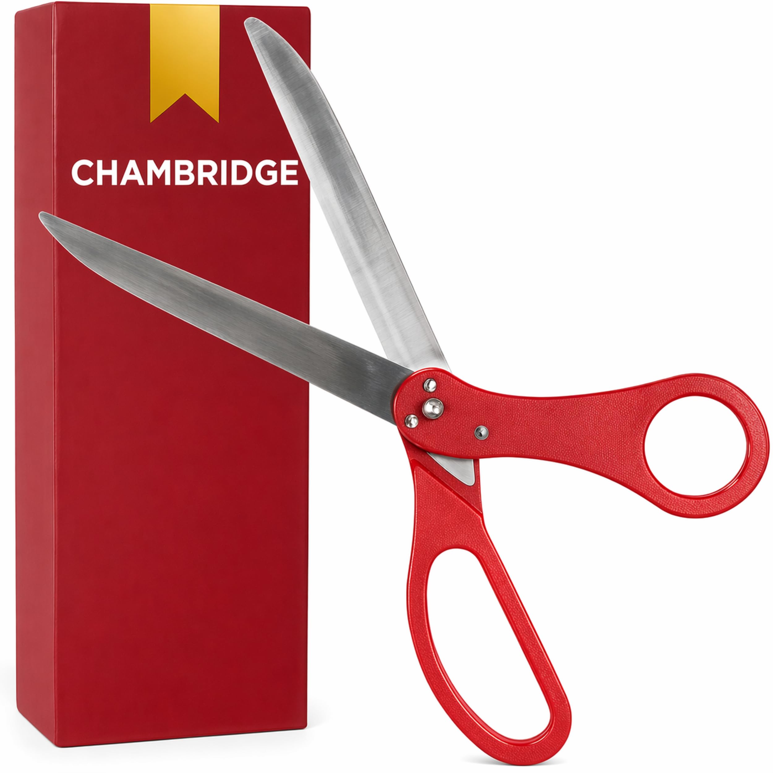 Tijeras de apertura grandes de 25 pulgadas, color rojo – Tijeras rojas grandes de 25 pulgadas, tijeras gigantes para ceremonias de corte de cinta, tijeras de corte gigantes resistentes para ceremonias