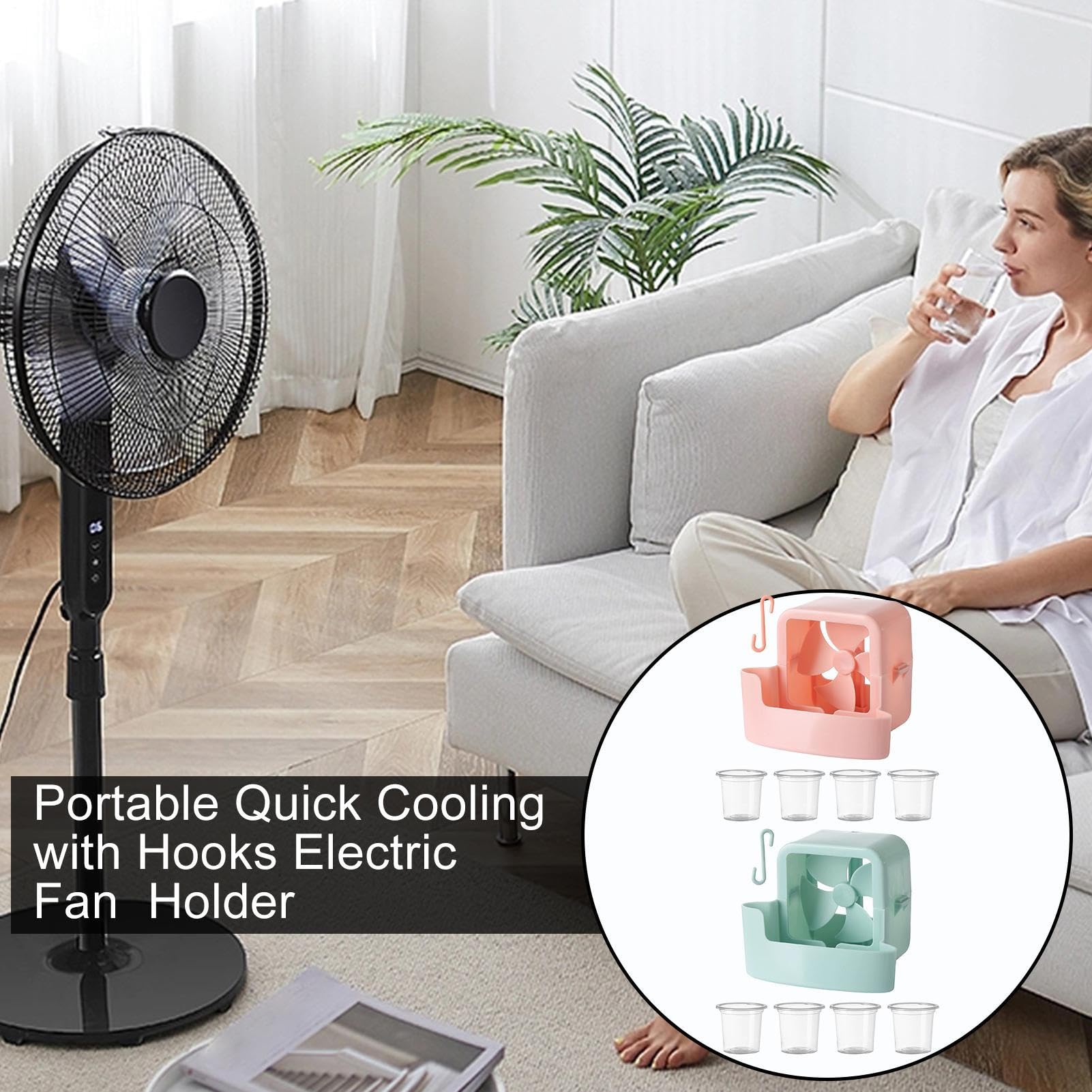 Ventilator Cool Breeze, tragbarer Eisbox-Kühler, Haken hängende Luftkühleinheiten, kompaktes Kühl-Artefakt für den täglichen Gebrauch auf Balkon, Zimmer, oder zu Hause bei heißem