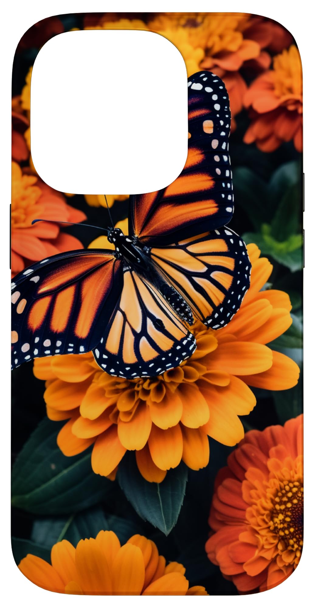 iPhone 14 Pro Monarch Butterfly Flower Case