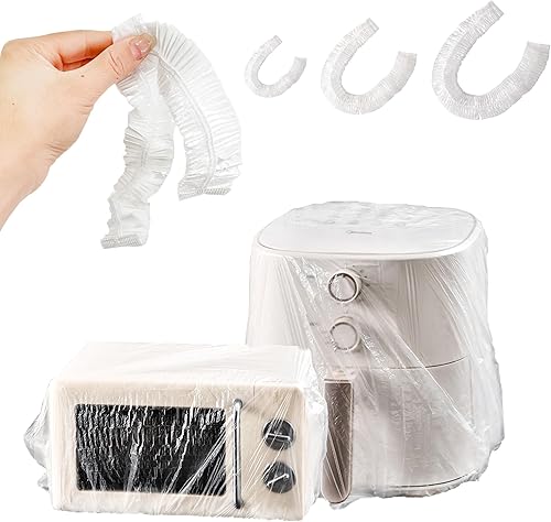 60 fundas transparentes para electrodomésticos de cocina, cubierta antipolvo, desechables, con elástico para electrodomésticos pequeños, horno, olla