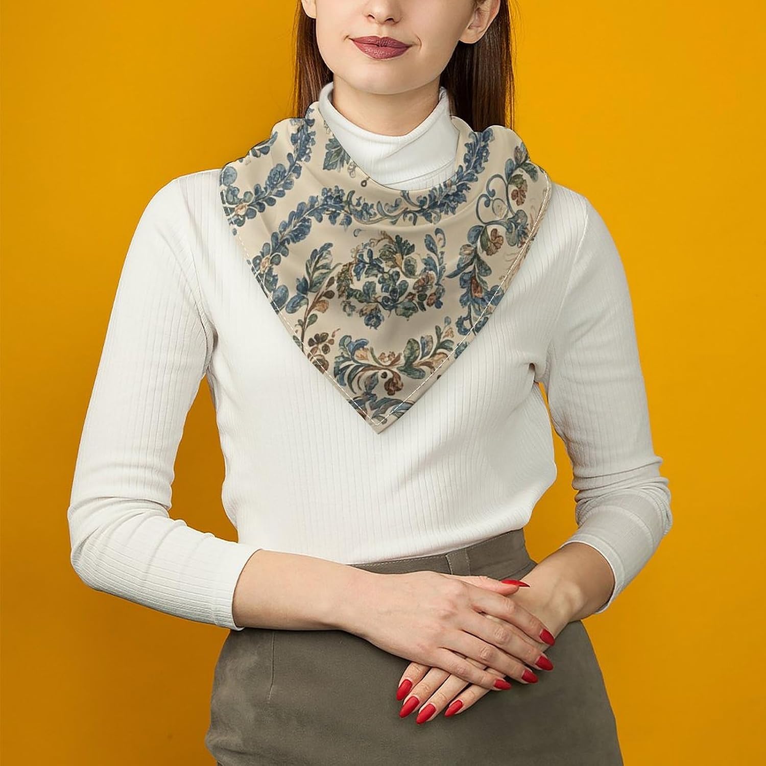 Square Silk Bandanas Extra Soft Neck Wraps Headscarf for Men Women image 5
