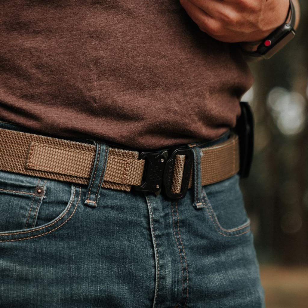 U.S. G.I. Military Surplus Pistol Belt with Black Quick-Release Buckle Olive Drab-Medium