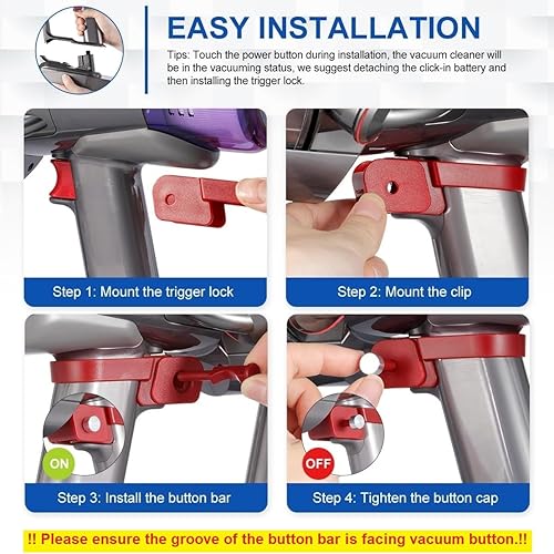 Miniatura 3 de LANMU Trigger Lock Compatible with Dyson Outsize+, Outsize Origin, V11 Outsize Cordless Stick Vacuum Cleaner, Upgraded Power Button Switch