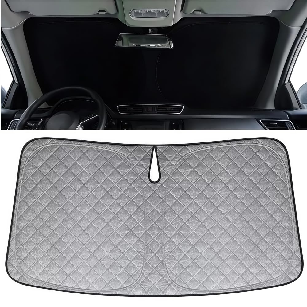 Parasole Auto per Ford Tourneo Courier EV 2024 2025 2026,Parasole Auto Parabrezza Interno,Copriparabrezza dal Sole,Schermo Anti-UV per Automobile,Telo Proteggi Cruscotto,140x80 Cm