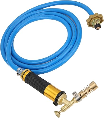 Miniatura 6 de Antorcha con manguera, antorcha de plomería de gas útil Antorcha de soldadura ajustable con manguera para soldadura para eliminación de impurezas