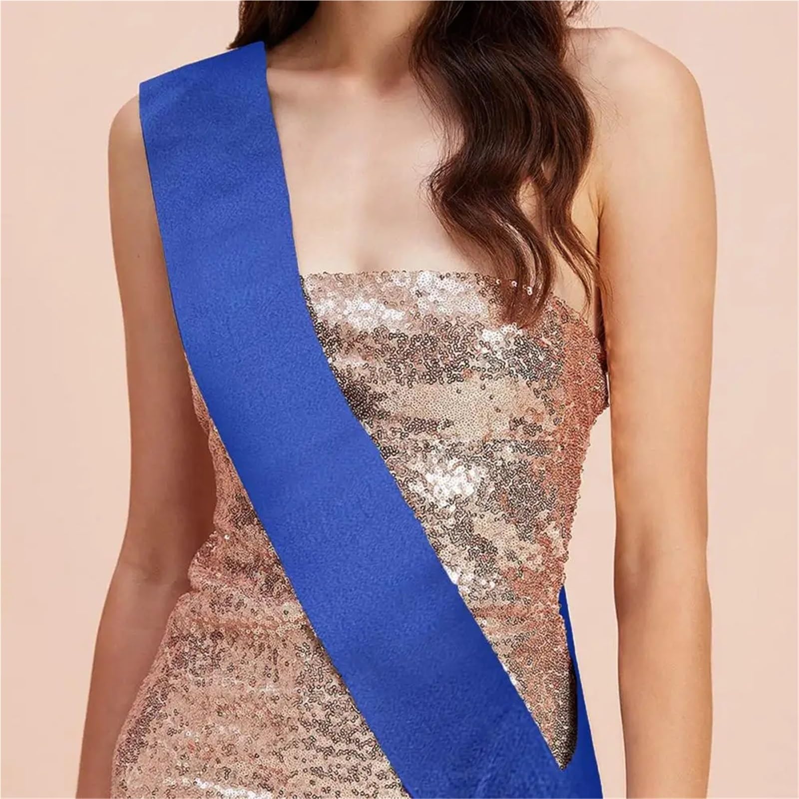 Écharpes en satin vierges, Ceinture vierge en Satin multicolore 158x9.5cm for mariage, enterrement de vie jeune fille