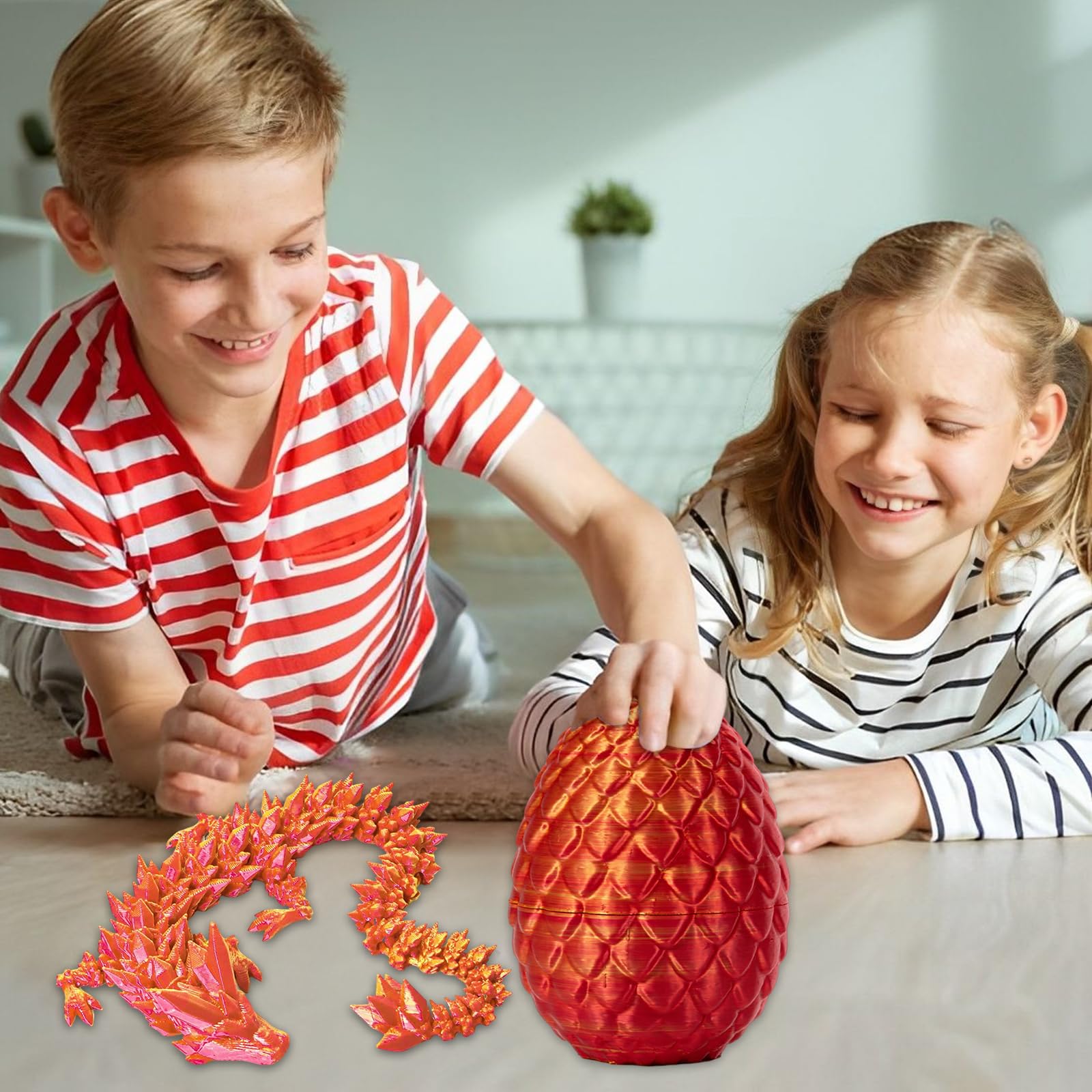 3D Impreso Dragón Huevo Con, 2 Modelos de Huevos de Dragón, Para los Niños Amantes del y los Coches, Oficinas, Casas Juguetes de Escritorio
