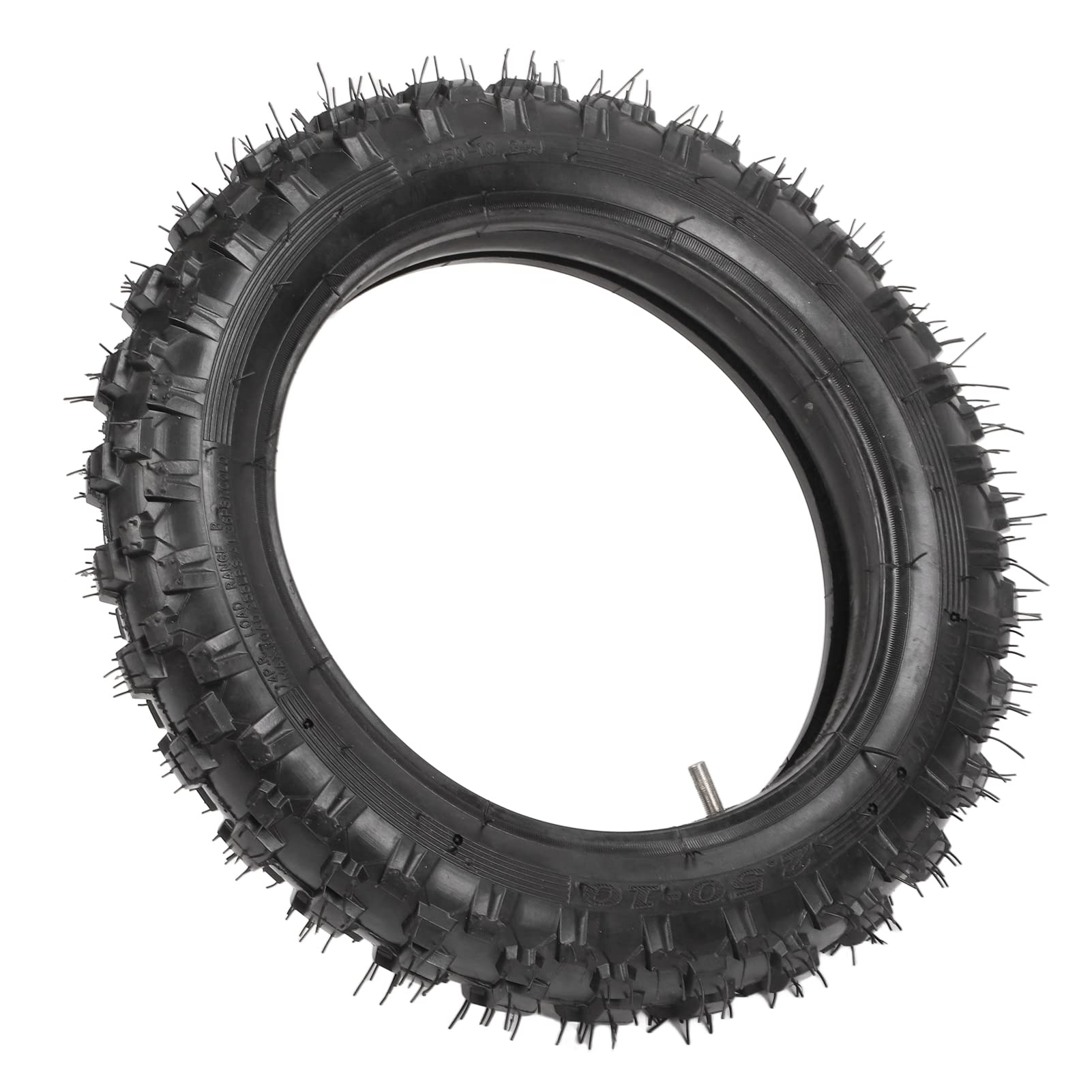 Fabater Zestaw Dętek TR13 Zawór Prosty do Mini Pitbike’a 50 Cm3 110 Cm3, Przeciwwybuchowa Dętka z Butylowej 2,50/2,75-10 i Opona Zewnętrzna do Maszynki Golenia XR50 CRF50