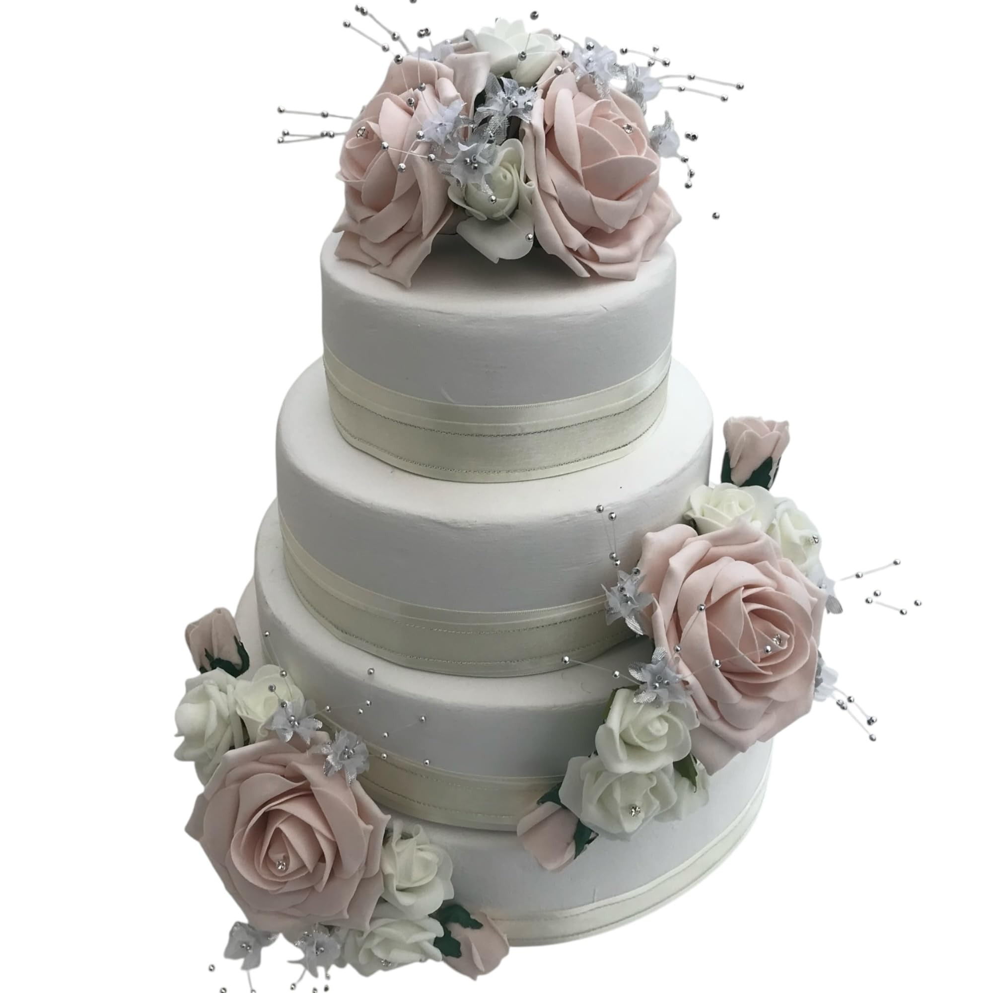 beautiful bouquets Wedding Cake Topper Flowers Roses 3 Pieces