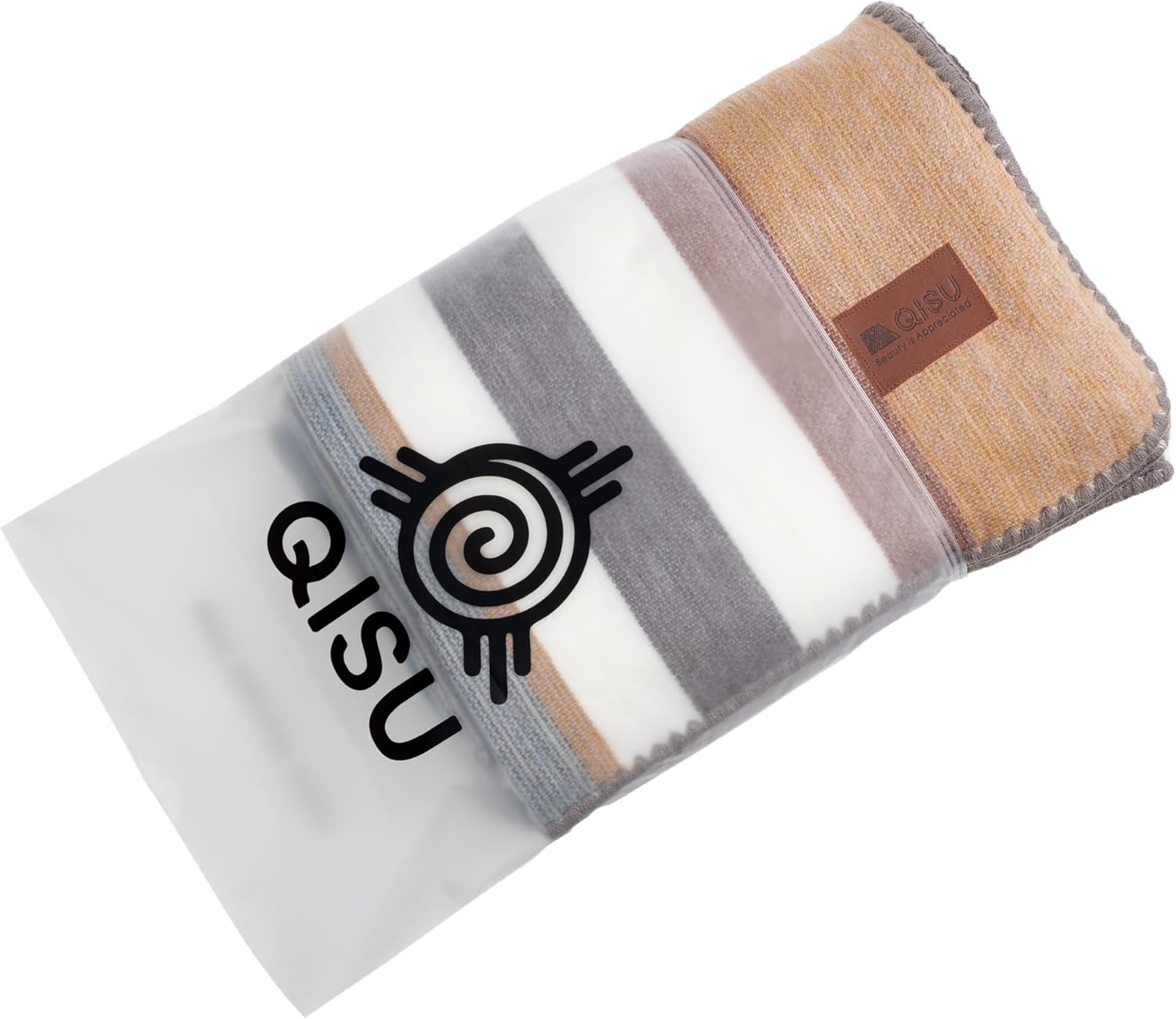 QISU Alpaca Wool Blanket Throw | Large, Beautiful, Warm, Variegated | 85 x 65 inches | Ultra-Soft, Hypoallergenic and Breathable | Non-Itchy or Scratchy Fabric (Pastel Grey Rocks & Creek) - Image 8