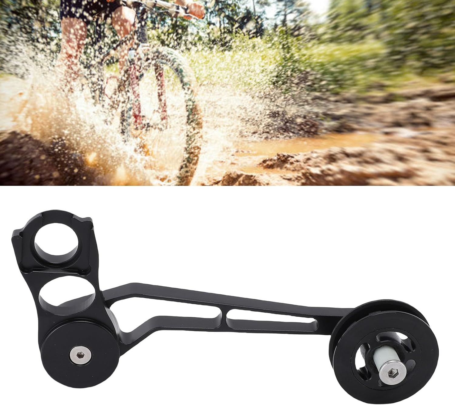 Tissting Bike Chain Tensioner for 5-7 Speed, Aluminum Alloy Rear Derailleur Stabilizer for Folding Bicycles - Enhances Riding Stability & Performance