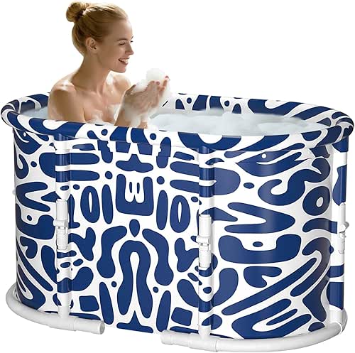 Portable Bathtub, Foldable Bathtub No Installation, Freestanding Shower Bathtubs with