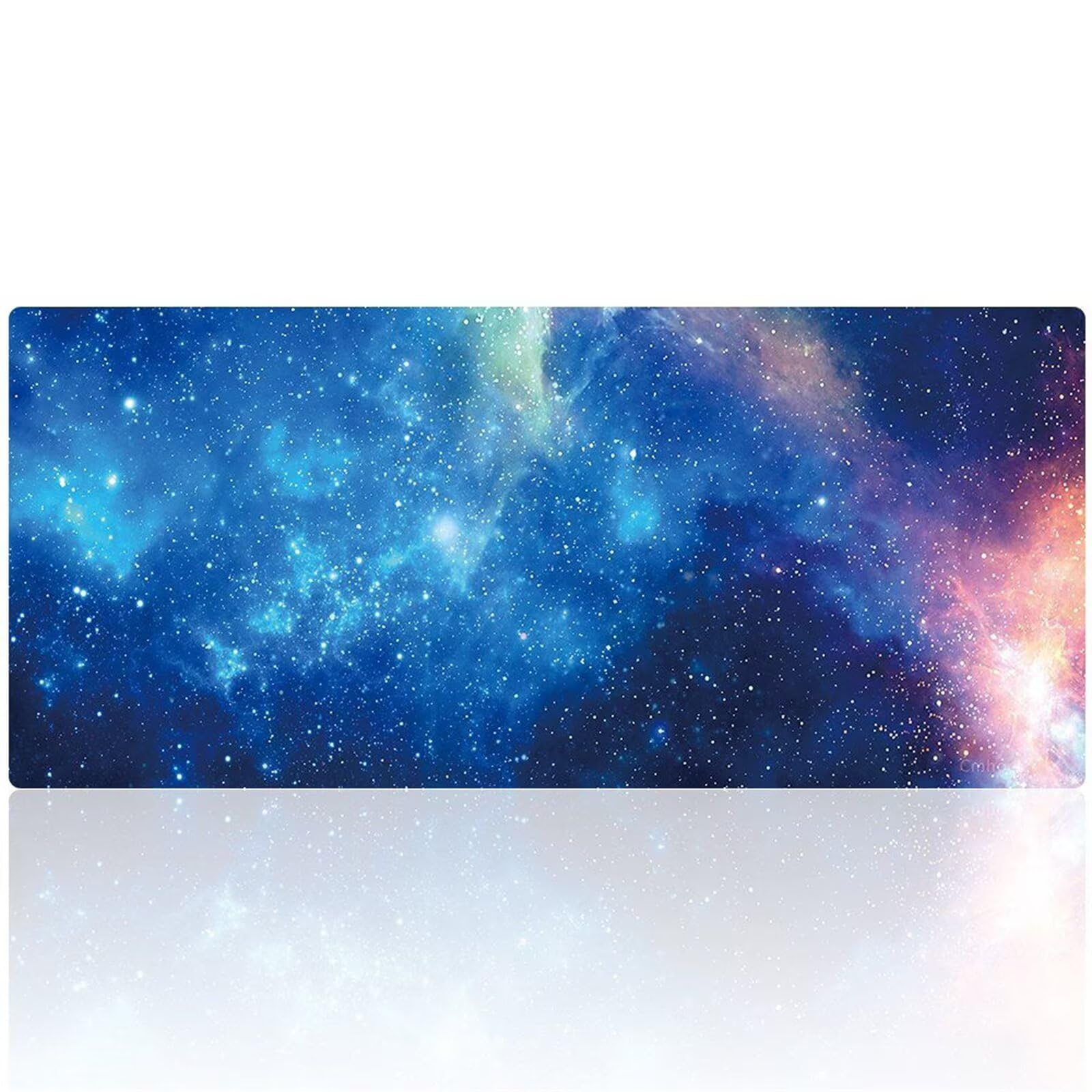 Podkładka pod mysz, Podkładka pod myszkę Blue Galaxy Long do klawiatury komputerowej, zmywalna, z gumową podstawą(600x300x2mm)