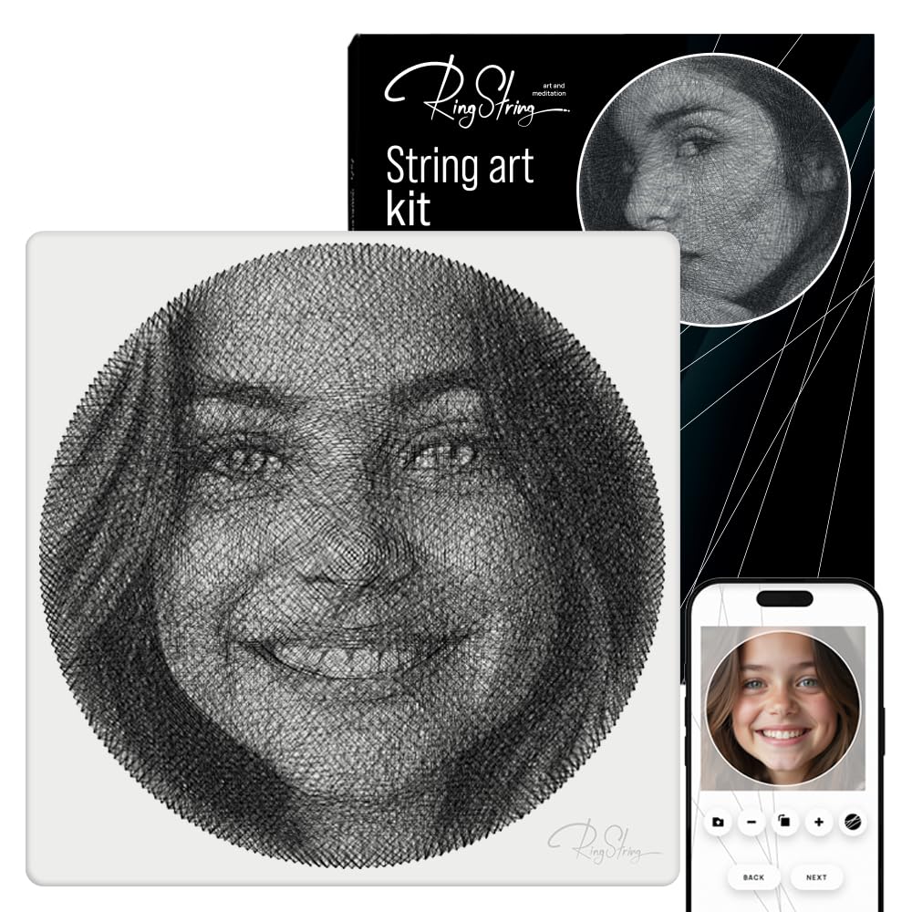 RingString» String Art Constructor Original Hobby Art Kit Create DIY String Art Using Your Photo Home Décor Gift Portrait