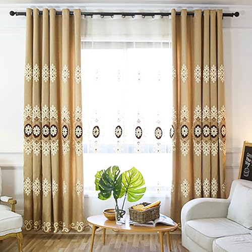 Cortinas Vogol opacas, de chenilla, jacquard para ventana, cortinas elegantes, paño, tratamiento opaco para habitación, sal de estar, ojales disponible en Yaxa Costa Rica