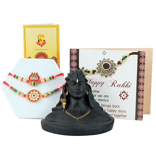 TIED RIBBONS Adiyogi Statue | Resin, 2.7 Inch | Lord Shiva Statues for Car Dashboard | Hindu God Idols | Shiva Statues for Hindu Temple, Mandir, Home Decor, Indian Decorations | Return Gifts for Pooja