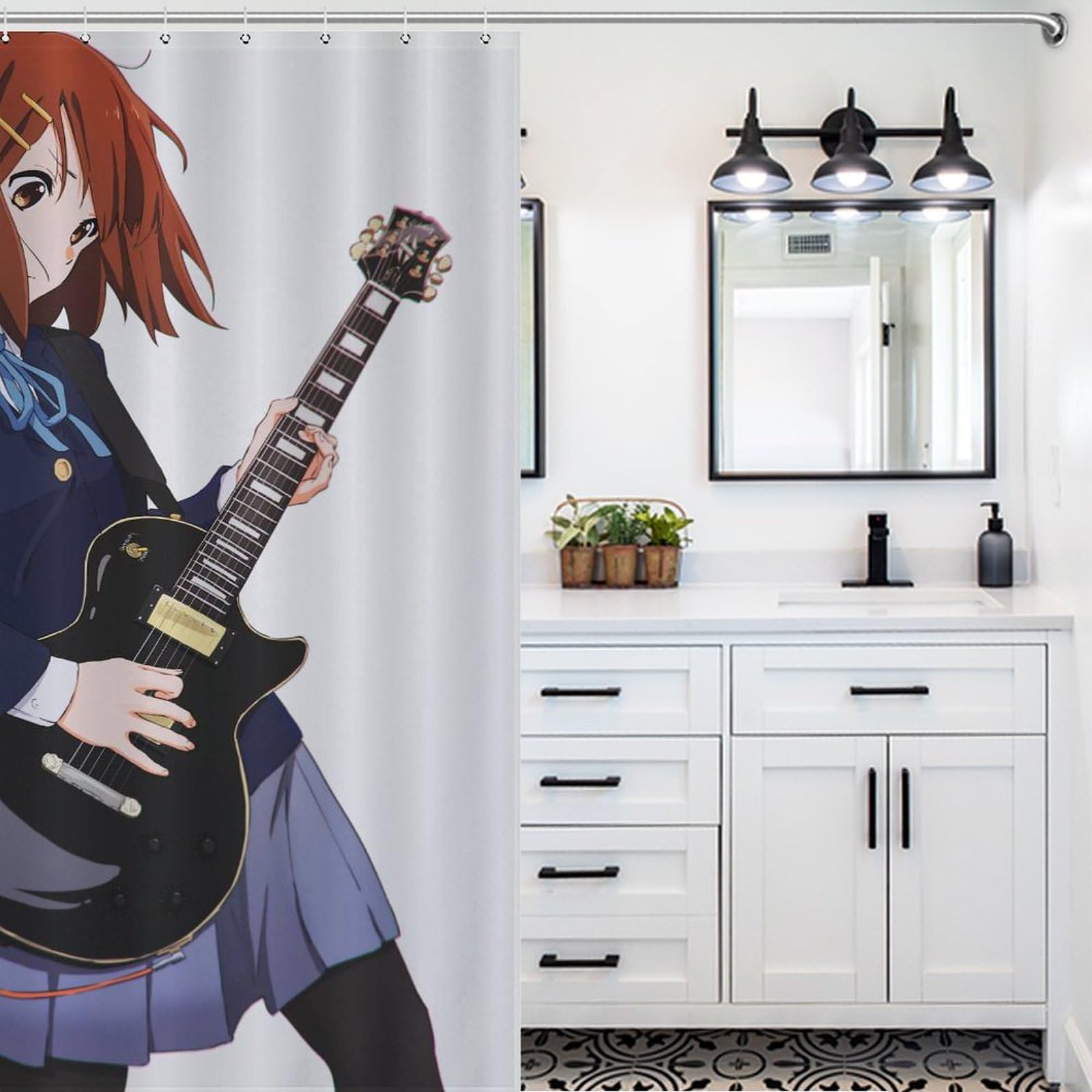 Amazon｜シャワーカーテン おしゃれ アニメ柄 K-ON! けいおん 平沢唯