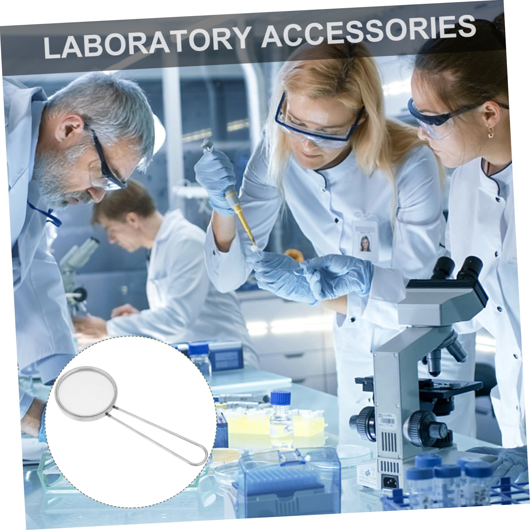 OSOLADY Cell Strainer 304 Stainless Steel 150 Mesh Lab Filter Mesh Sift Sieve Experiment Tool Cell Filter for Research