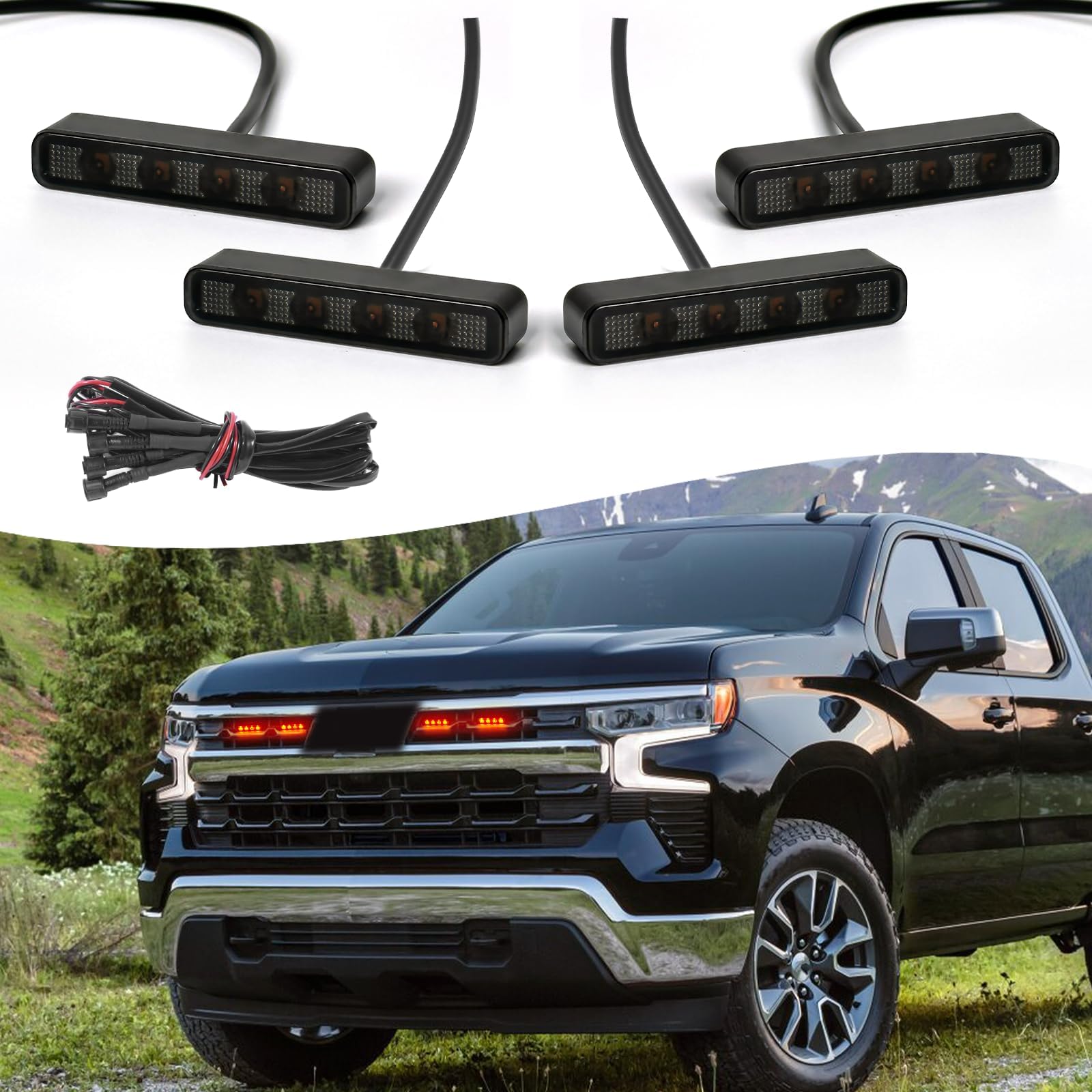 Raptor Lights for 2024 Toyota Grill Lights LED Front