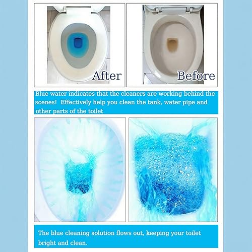 Miniatura 3 de KUKUGO Limpiador de inodoro, pastillas limpiadoras automáticas de inodoro, limpieza profunda, frescura duradera