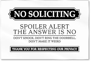 Funny No Soliciting Sign for House