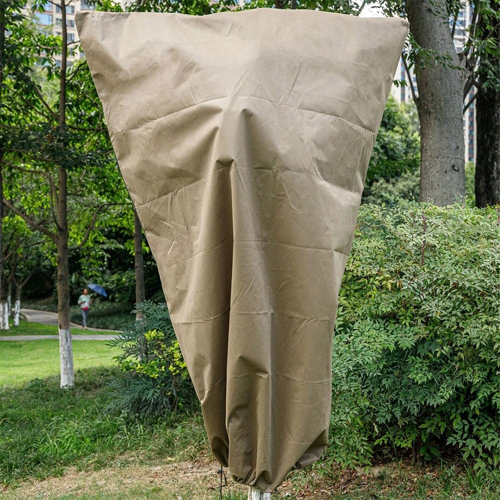 Copertura antigelo per piante, confezione da 4, grande, riutilizzabile, in tessuto non tessuto, 80 x 99 cm, per piante da giardino