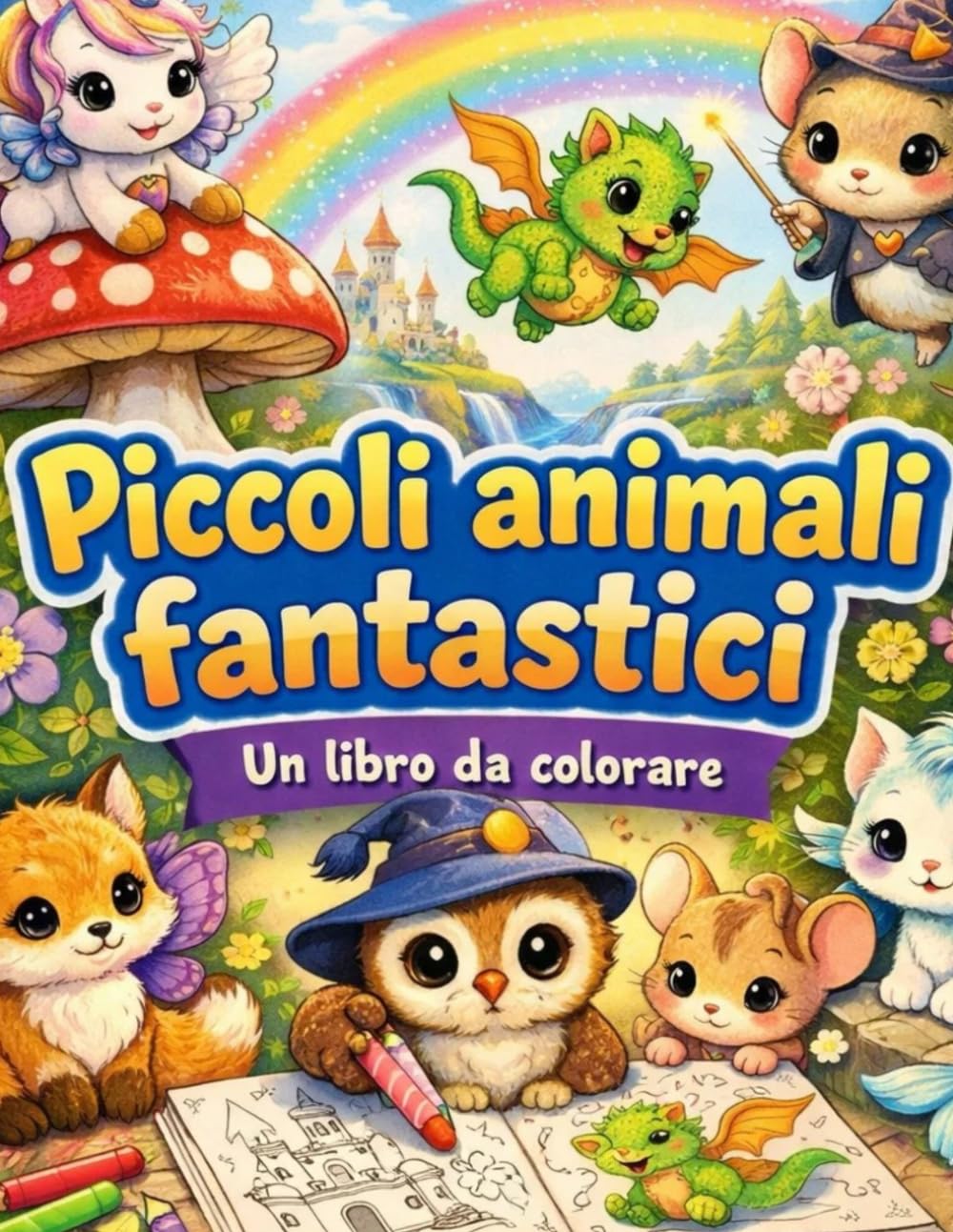 Piccoli animali fantastici: Un libro da colorare