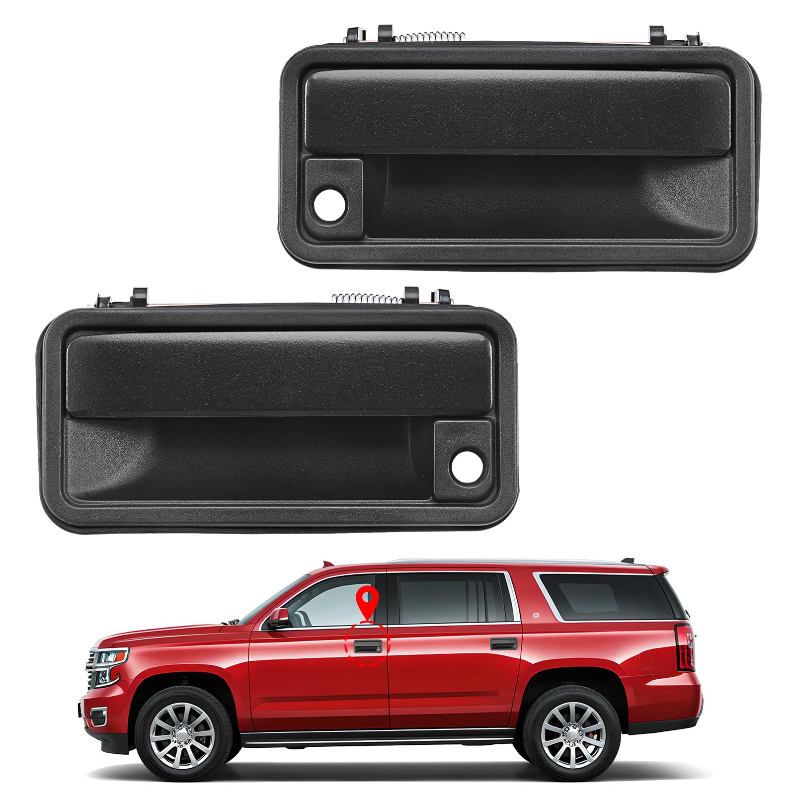 Yinlowa Exterior Door Handles Front Driver & Passenger Side Pair Compatible with 1988-2000 Chevy GMC C1500 C2500 C3500 K1500 K2500 K3500, Tahoe,