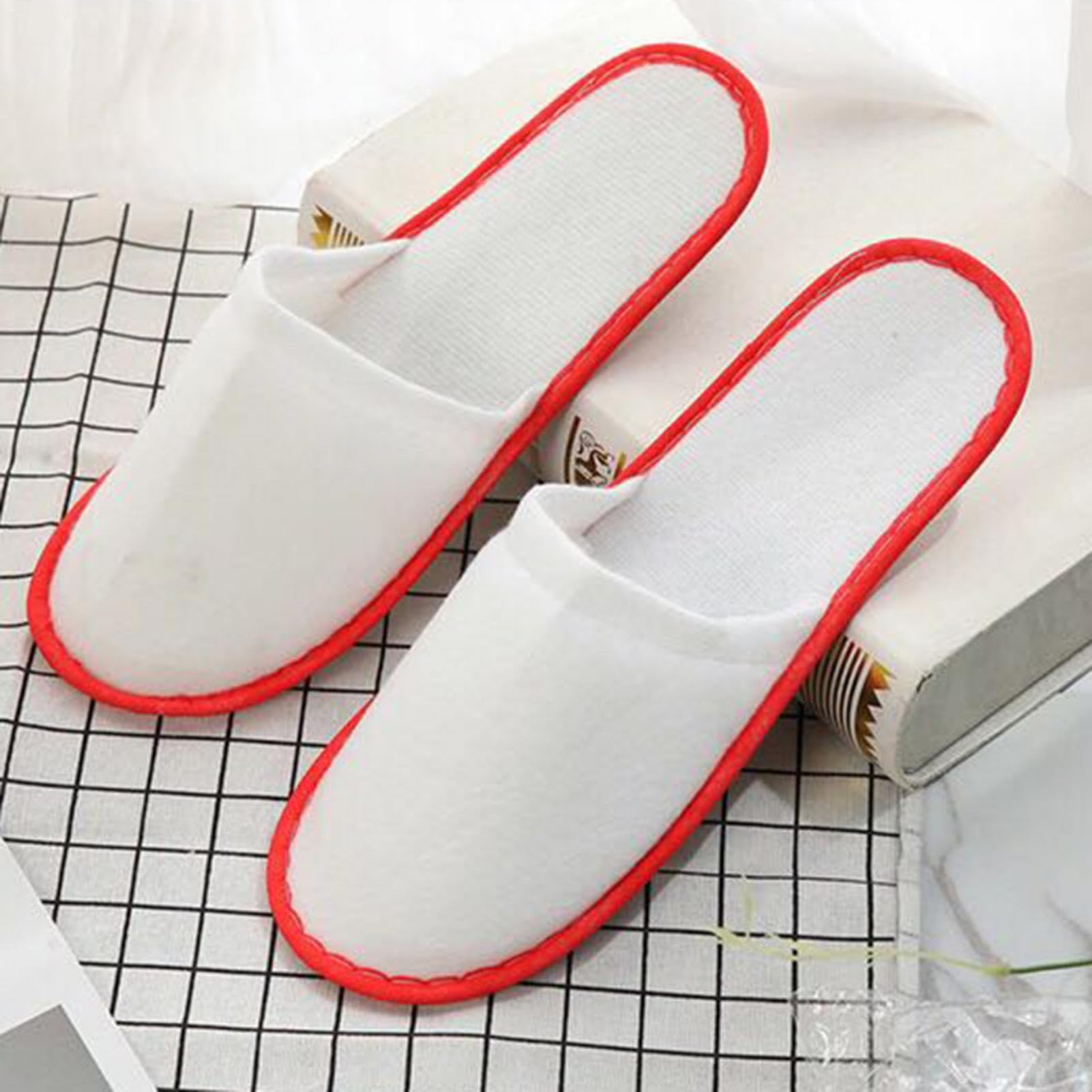 10 Pairs Pantofole Dell' Pantofole Per Casa Pantofole Usa E Getta Pantofole Hotel Set Pantofole Per Gli Ospiti Ciabatte Per Gli Per Hotel, Spa, Casa, Viaggi, Unisex, Lavabili, Misura 36-40
