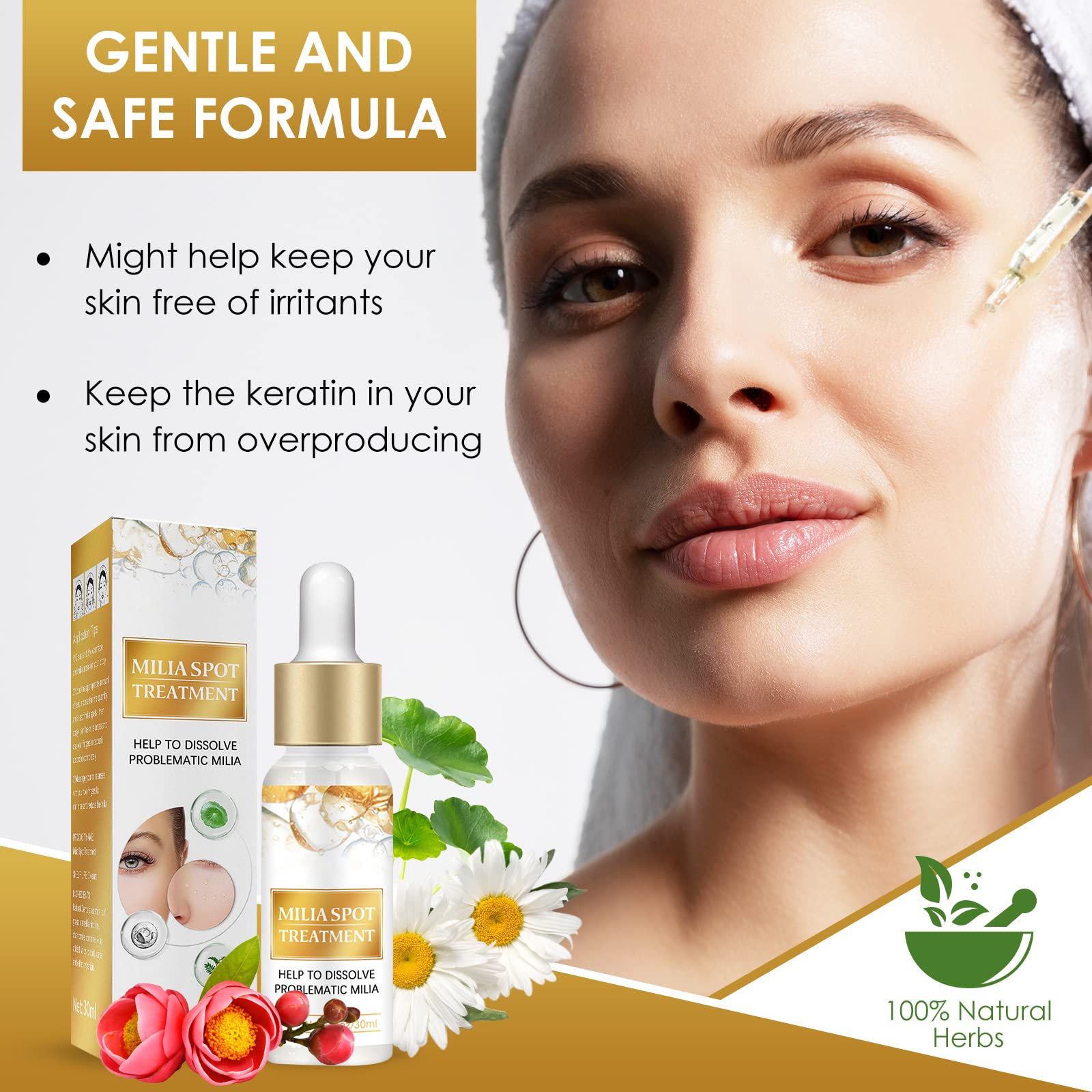 Amazon.com: Milia Remover, Milia Spot Treatment Helps Dissolve and Reduce  Milia, Syringomas, Cysts and Sebaceous Hyperplasia, Soften skin, Gentle and  Safe Face Serum for Daily Use : Beauty & Personal Care