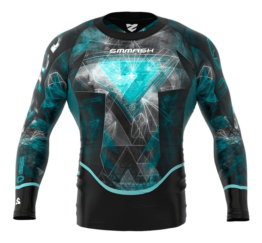 SMMASHGalaxy Men's Longsleeve Trainning Top, Professional Sport Compression Shirt, Antibacterial Material, Compression Tops for Men, Perfect to Crossfit, Gym, Running, Breathable and Light