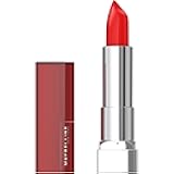Color Sensational Lipstick, Lip Makeup, Cream Finish, Hydrating Lipstick, Nude, Pink, Red, Plum Lip Color, On Fire Red, 0.15 oz; (Packaging May Vary)