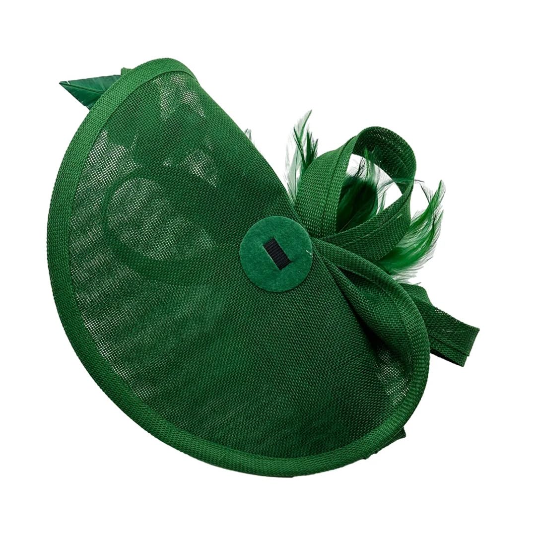 Tocado de Plumas, Diadema con Clips, Sombrero de Plumas para Club, Accesorios para el Cabello para Fiesta de té y cóctel (Blanco, Talla única)
