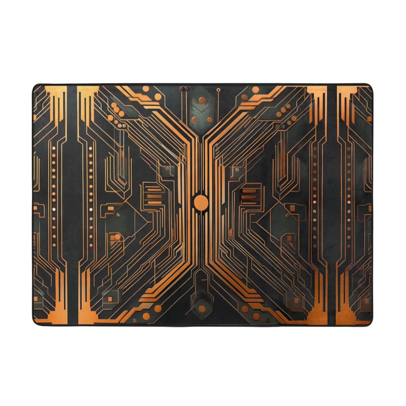 Tapis circuit antidérapant et doux 203x147 cm pour sécuriser le sol du bureau
