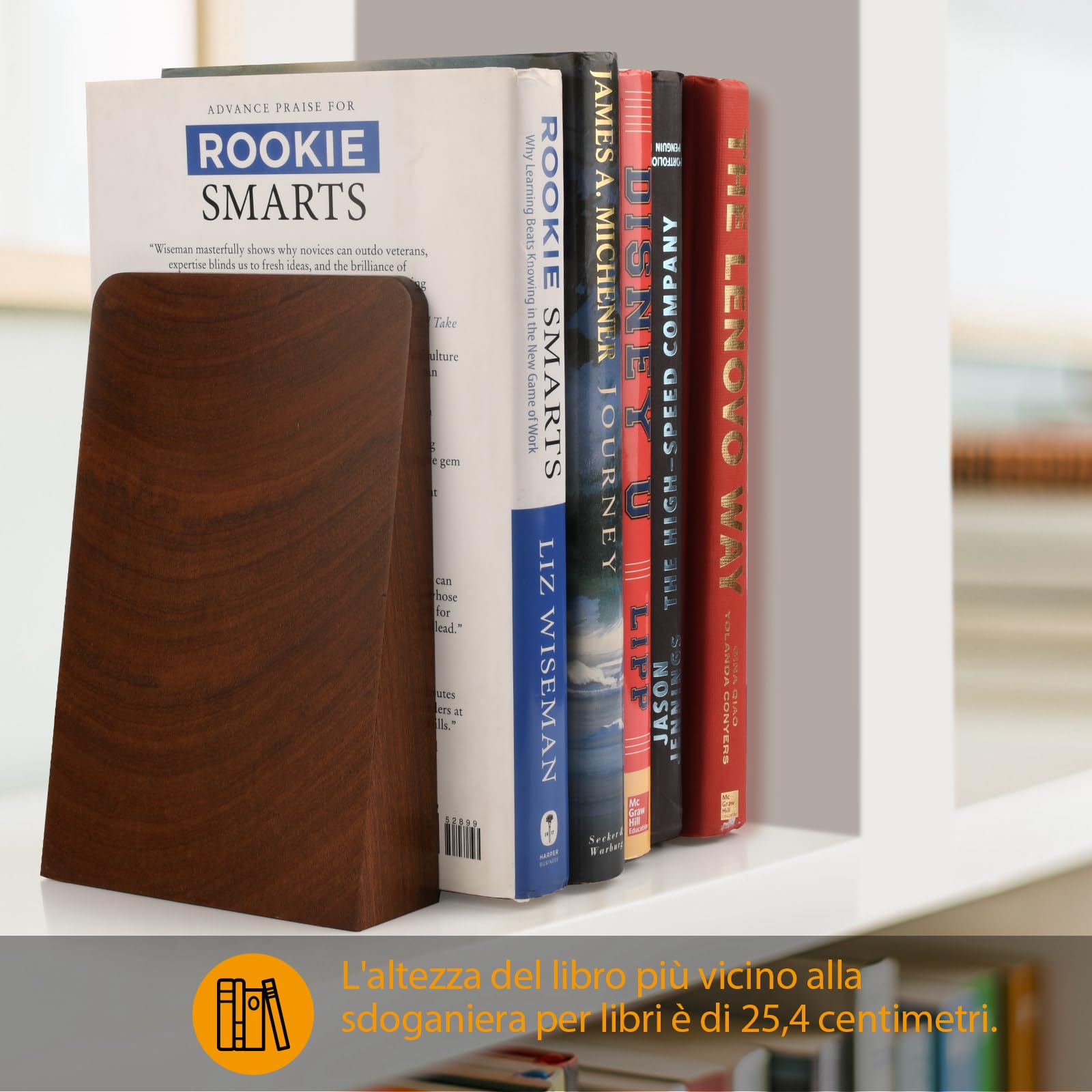 Fermalibri in Legno Fatti a Mano per Contenere libri Grandi e Resistenti Per Scaffali decorativi Fermalibri Per Mensole