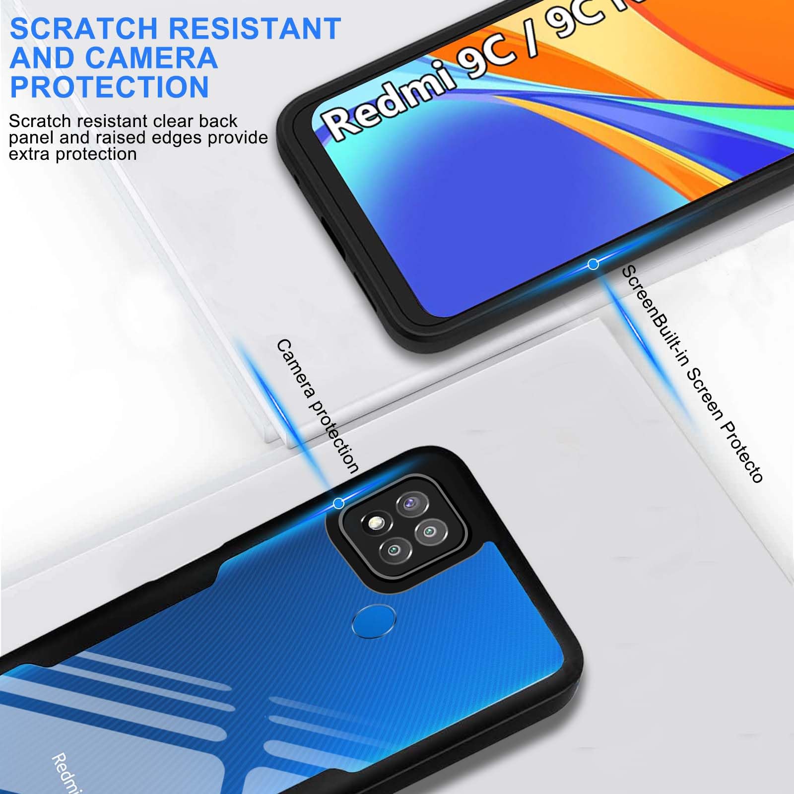 Savvies 6 Pellicole Protettive Per Xiaomi Redmi 9C NFC - Trasparenti, Anti Graffio, HD