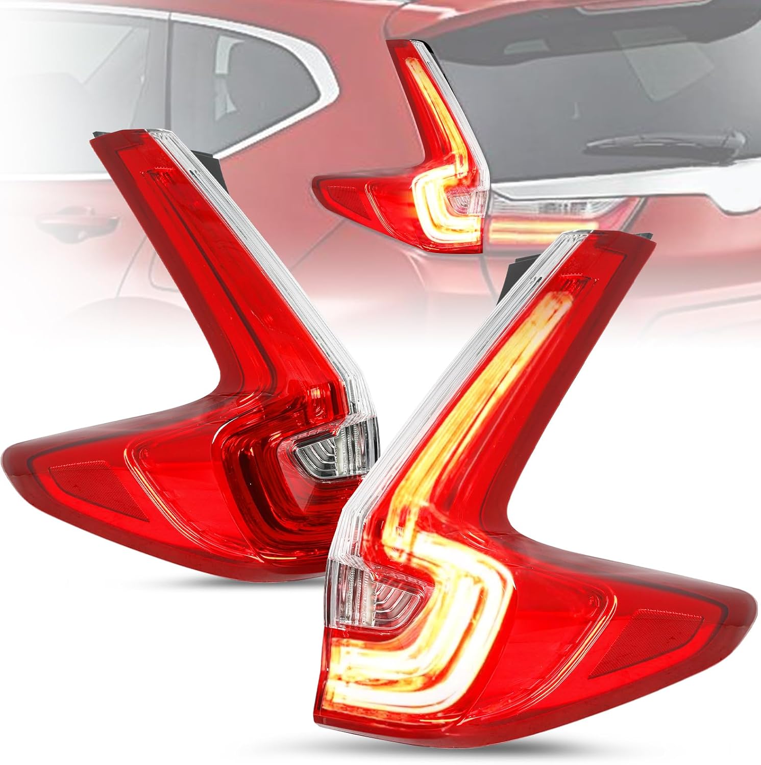 SOCKIR Tail Light Assembly fit 2017 2018 2019 Honda CRV Outer Rear Taillights Brake Lamp Driver and Passenger Side